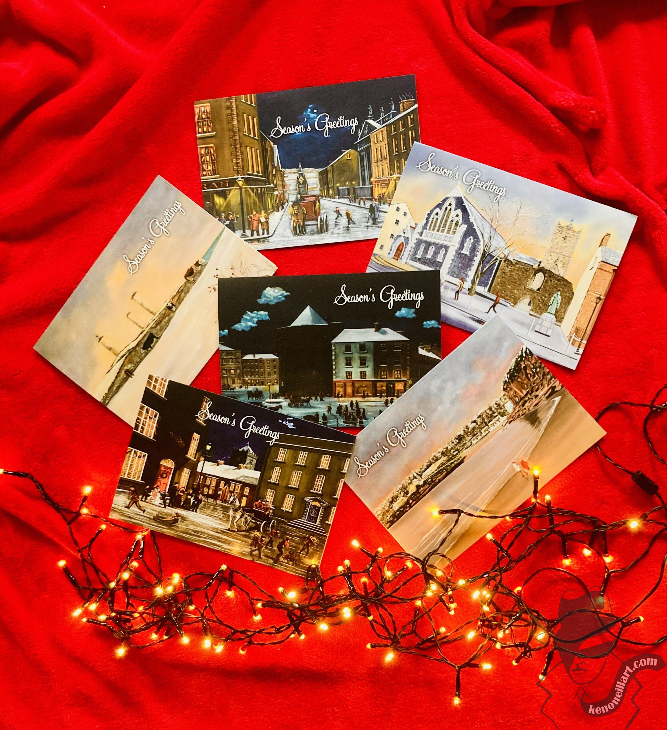 6 Luxury Waterford Christmas Card Set